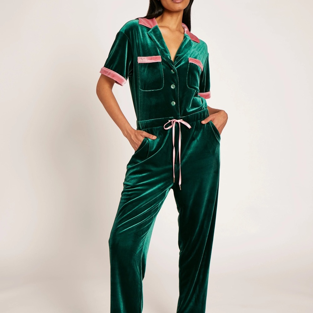 Rachel Antonoff Jewel Jumpsuit Pink & Green 2X